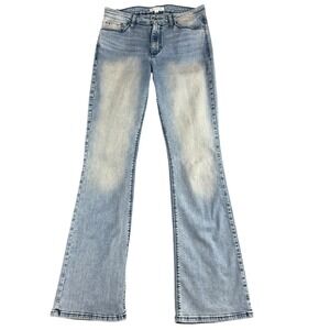 Morrison Womens Flare Jeans Light Wash Blue Denim Mid Rise Size 28